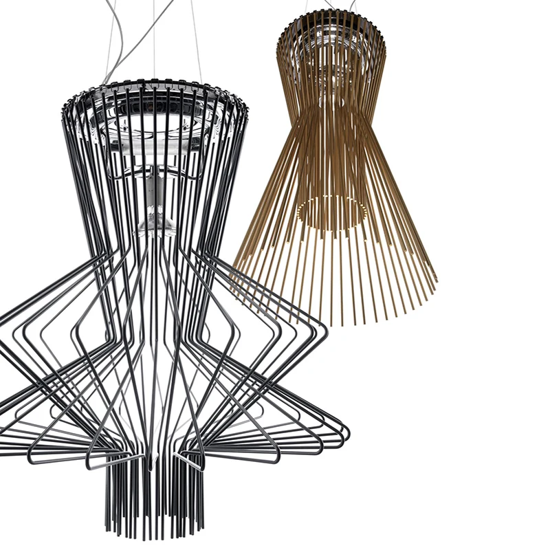 

Nordic Modern Metal Cage Pendant Lights Foscarini Birdcage LED DIY Pendant Lamps E27 Hanging Lamps for Foyer Kitchen Bedroom