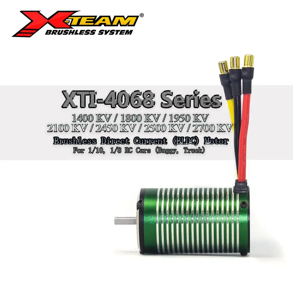 X-TEAM 4068 Series 2700KV 2500KV 2000KV 1800KV бесщеточный двигатель BLDC для 1/8 Tria,on-road, багги, Monster RC Cars