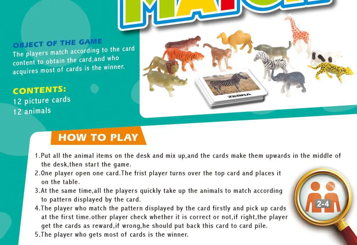 

HT matching animal animls match game animal matching card intelligence game manufacturer direct supply