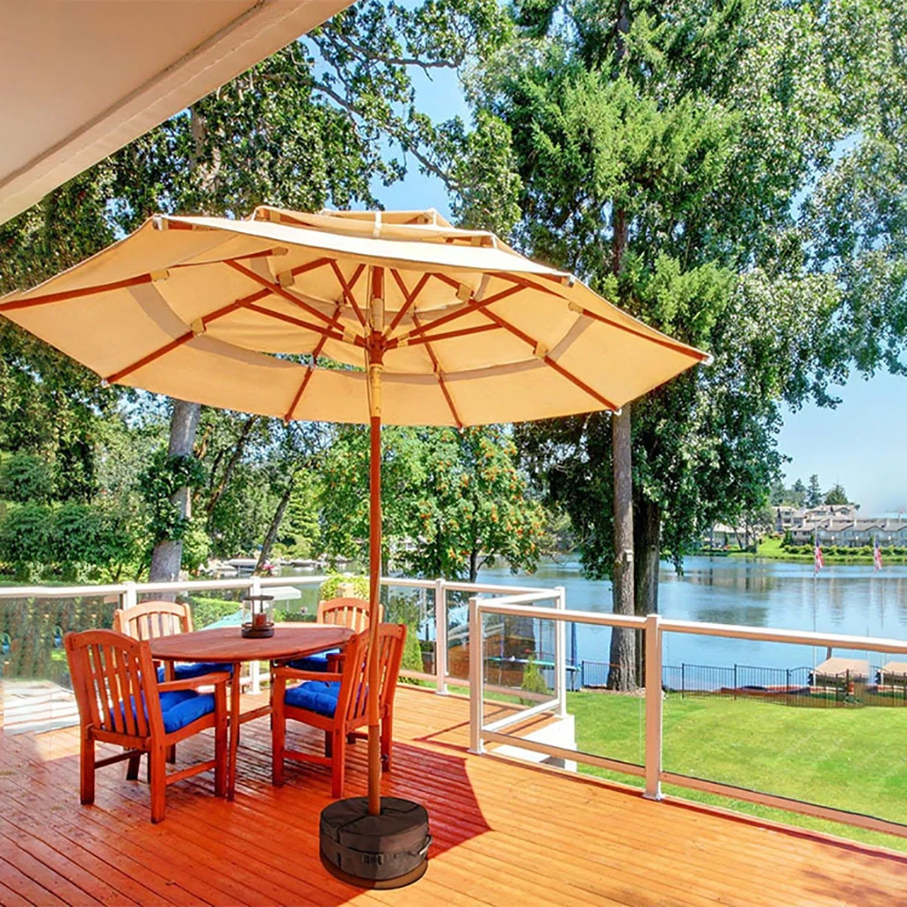 Высокое качество круглый Опора зонта Вес мешок с боковой слот открытие открытый