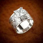 Классическое женское кольцо, модные серебристые кольца с кристаллами, обручальное кольцо, ювелирные изделия для девушки, подруги, лучший подарок для вечеринки