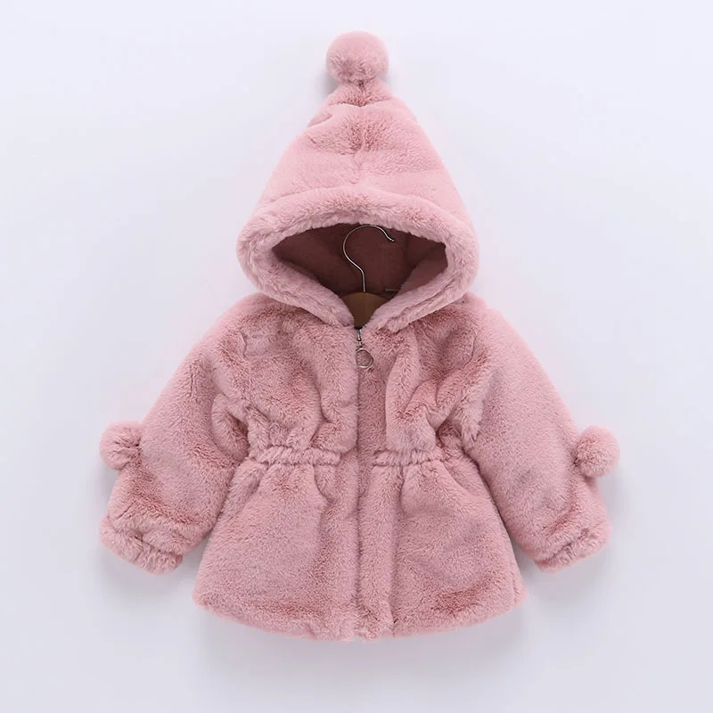 

Girls' cotton-padded jacket 2020 winter new Korean children's wool sweater coat for middle and small children