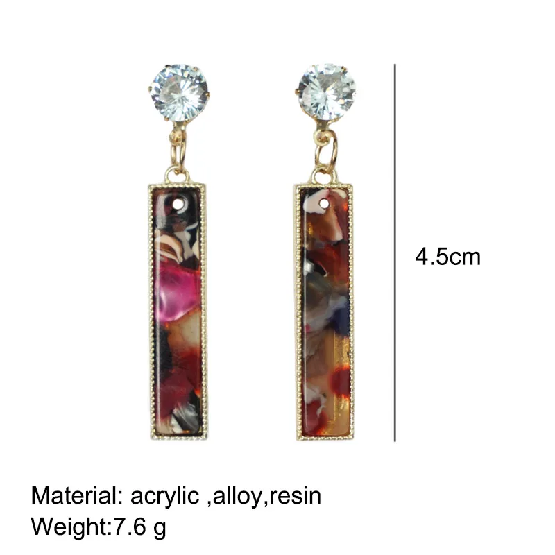 Cpop новые модные геометрические акриловые серьги леопардовые для женщин