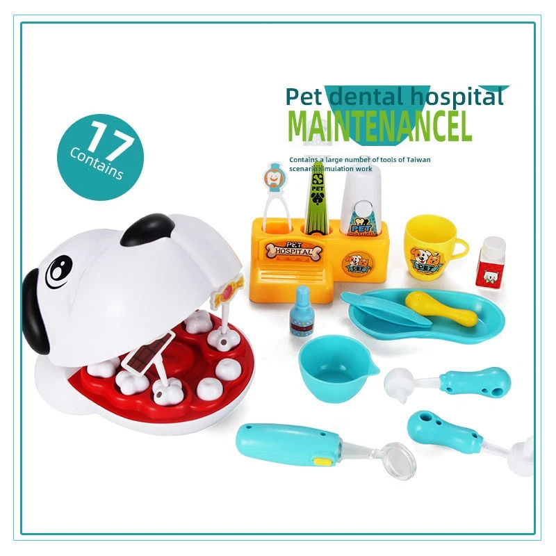 

Kids Pretend Play Toy Dentist Check Teeth Model Set Educational Role Play Simulation Learn Toys for Children