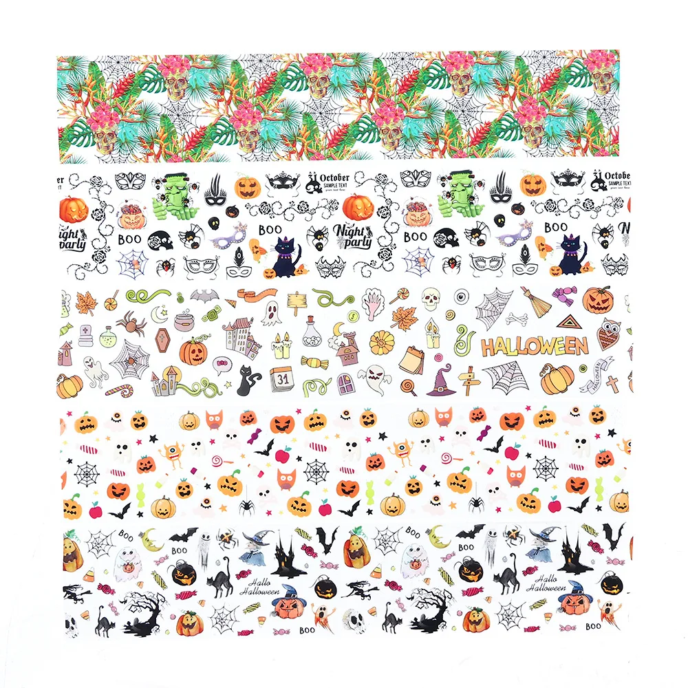 New Nail Art 10Pcs 10Styles Star Sticker Halloween Hulk Pumpkin Skull Set Accessories Decorations | Красота и здоровье