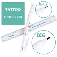 10pcs tattoo skin marker piercing marking pen eyebrow marker tattoo scribe tool supply purple double heads point marking