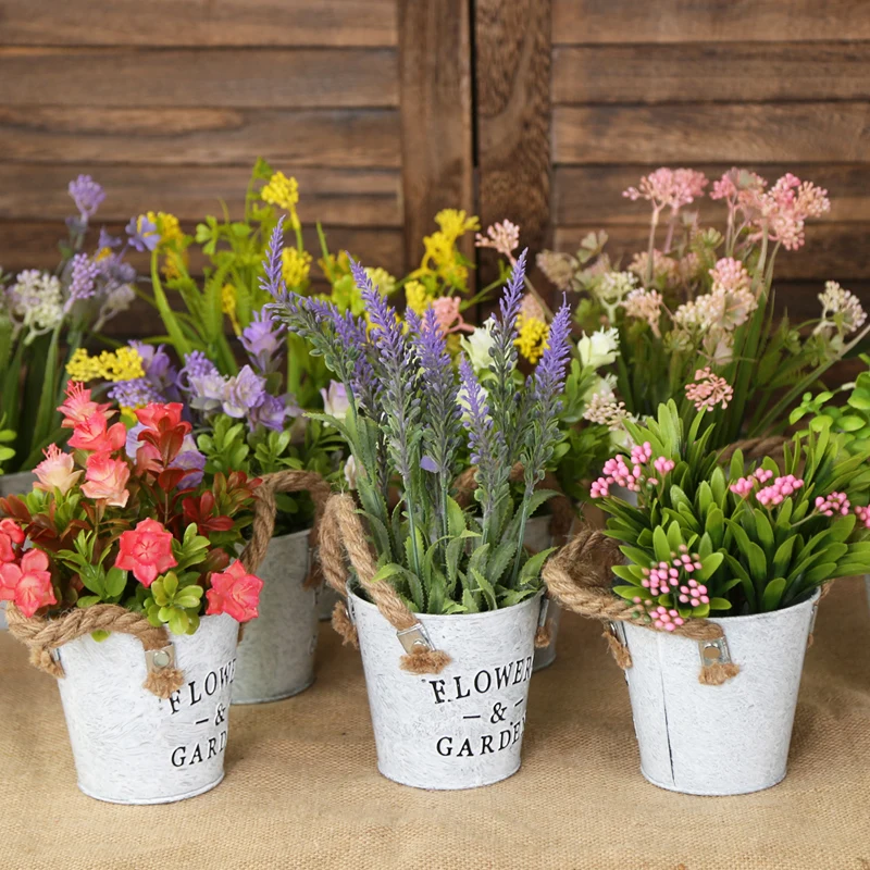 Искусственное растение для сада и дома маленький бонсай в горшке набор комнатных