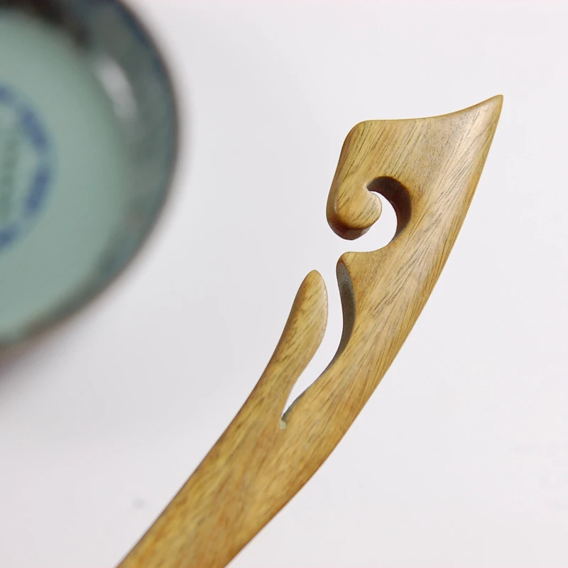 Простые деревянные вилки для волос в древнем китайском стиле черные сандаловые