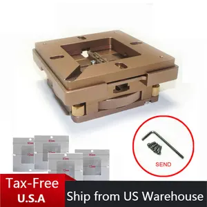 Набор для реболлинга BGA, паяльная станция 80 мм90 мм, автоматическая блокировка, точное расположение, многосторонняя регулировка, с 4 шт. универсальных трафаретов