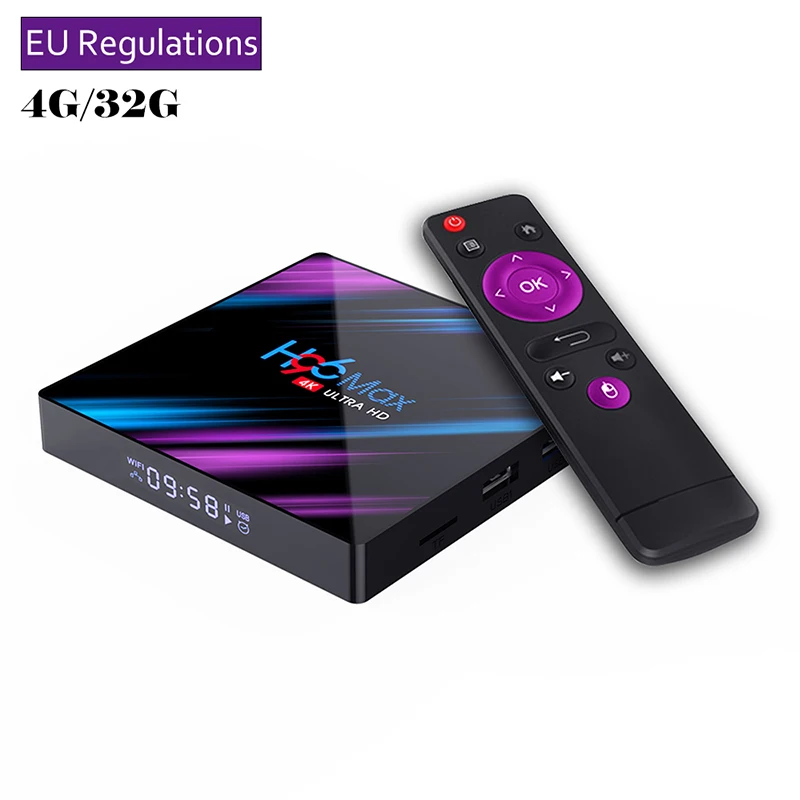 4G 32G H96 Max ТВ приставка Android 9,0 Смарт ТВ приставка RK3318 4K 2,4G& 5G Wifi BT4.0 H96Max 4GB 64GB медиаплеер Android приставка - Цвет: 4G 32G