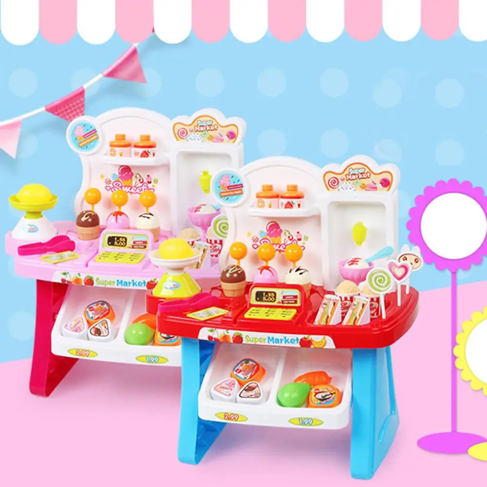 Детская тележка для мороженого Retend Play Supermarket casher корзина покупок настольная игра