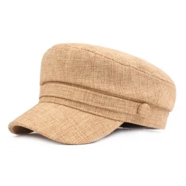 Snapback Кепка SILOQIN мужская плоская кепка s Простые Модные женские армейские военные шапки Новая Винтажная трендовая хлопковая льняная Кепка темно-синяя шляпа - Цвет: khaki