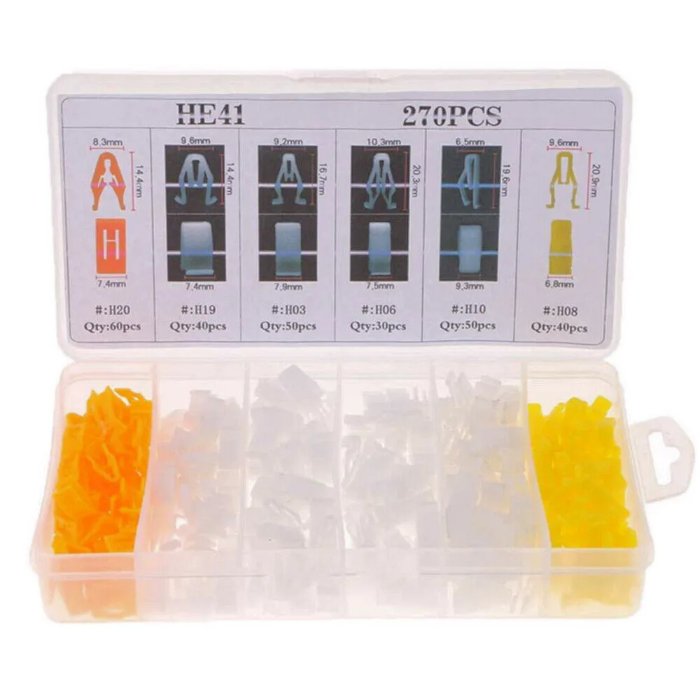 

270pcs Set Fastener Car Clips Console Dashboard Instrument Plastic New High Quality