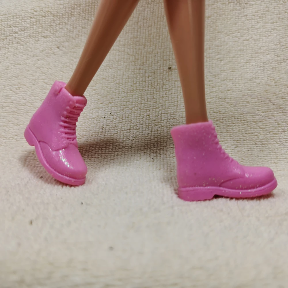 Розовые ботинки на высоких каблуках для кукол оригинальная Внешняя торговля