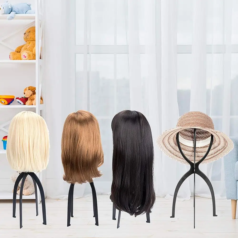 (2 шт.) Очень высокая упакованная портативная пластиковая подставка для париков