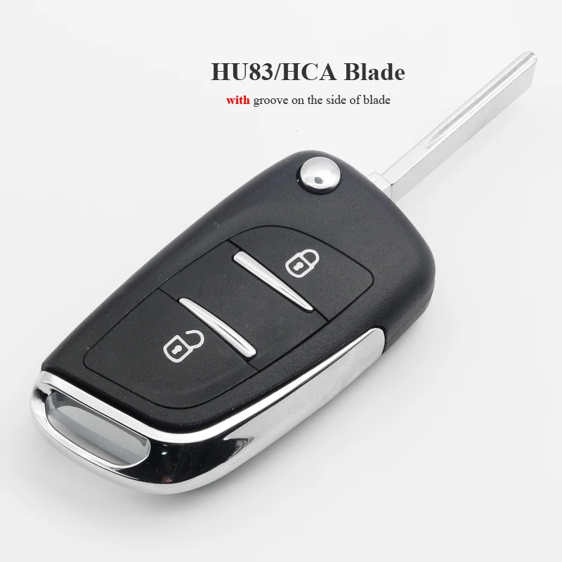 2 Buttons HCA Blade Jingyuqin 2/3 BTN модифицированный чехол для дистанционного ключа автомобиля для peugeot 307 408 308 для Citroen C2 C3 C4 C5 HU83/VA2 Blade CE0536 - Количество кнопок: 2 Buttons HCA Blade