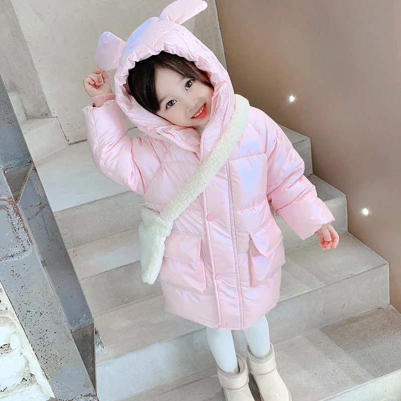 

Одежда для девочек с хлопковой подкладкой 2021 зимнее Детское пальто хлопковая подкладка одежда с хлопковой подкладкой с кроличьими ушками ...