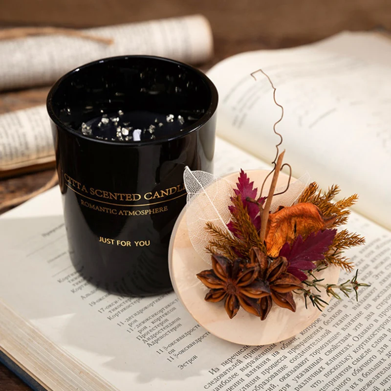 Вечный цветок Zumalong без дыма ароматерапия соевая свеча бронзированное стекло