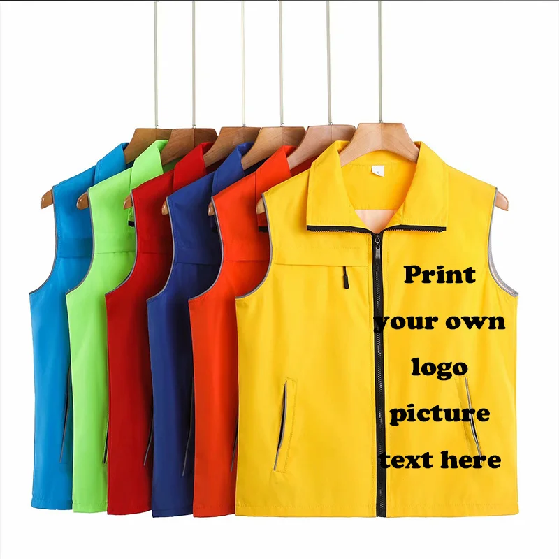 

2021 Yykatele Men/women Custom design working vest photo print text casual vest clothes men and women overalls uniform coat tops