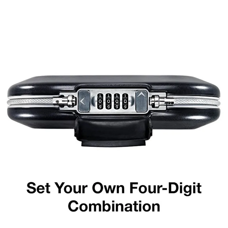 

Safe Box Mini Combination Portable Personal Safe Password Lock Jewelry Cash Card Phone Small Storage Boxes With Wire Rope Fixed