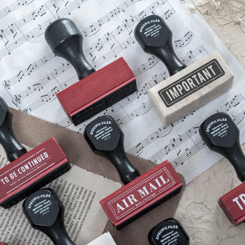 Ретро определенных файлов серии этикетка деревянная ручка печать планировщик