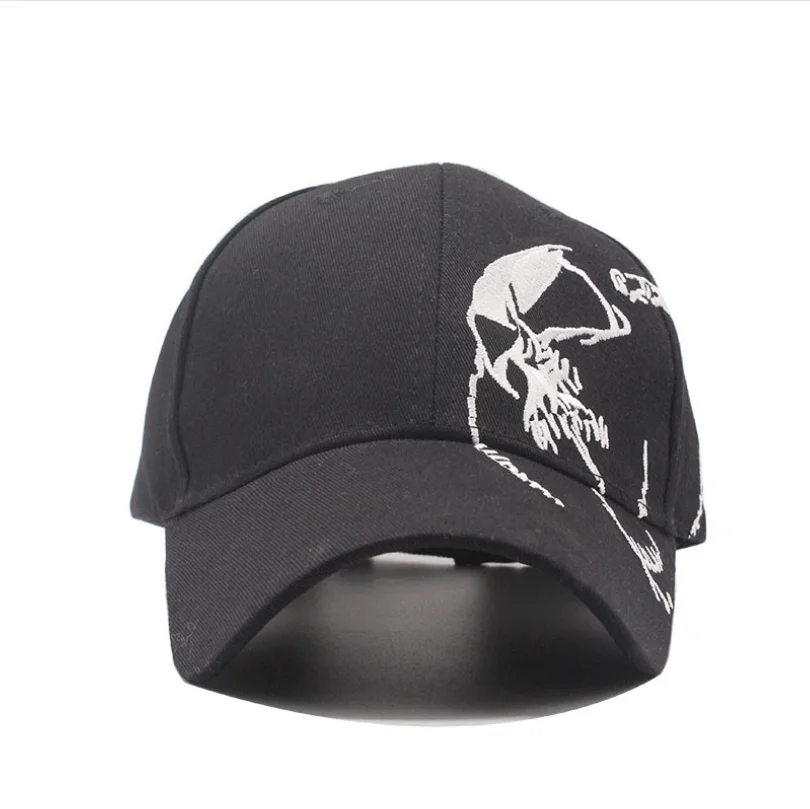 

Fashion Unisex Cotton Outdoor Baseball Cap Skull Embroidery Snapback Sports Hats For Men & Women Cap Bone Goth Wholesale Hats