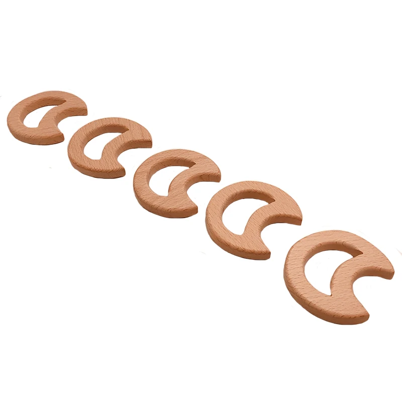 Coskiss детский деревянный прорезыватель из Букового дерева мультяшная луна