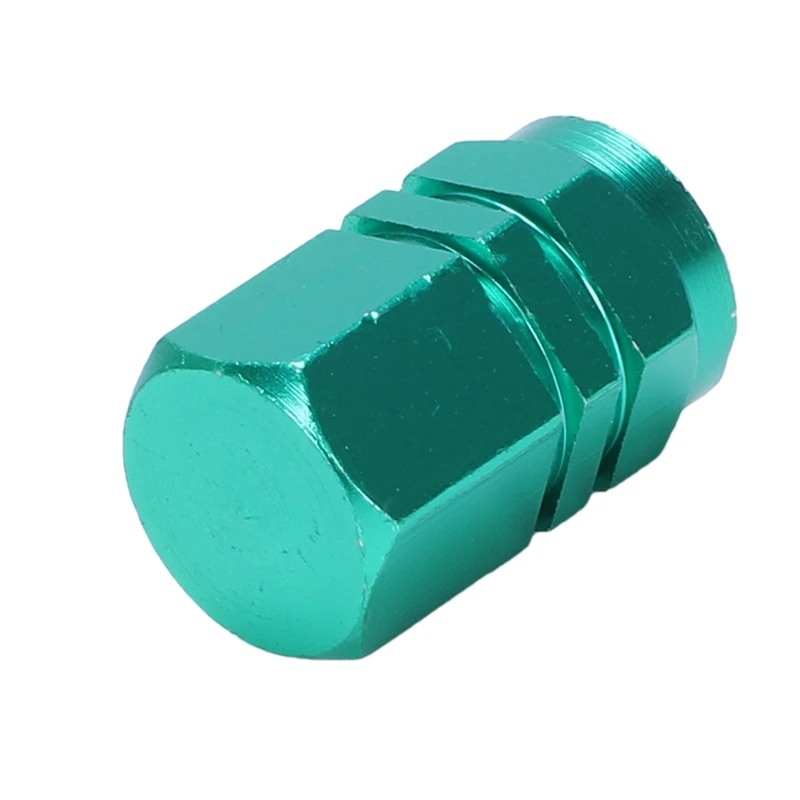 4 шт. Автомобильная крышка клапана с шестигранной головкой из зеленого сплава 17