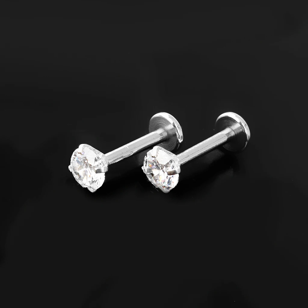 

2 шт. хрустальные стразы, прямой нос, кольцо, костяная Шпилька, пирсинг, ювелирные изделия