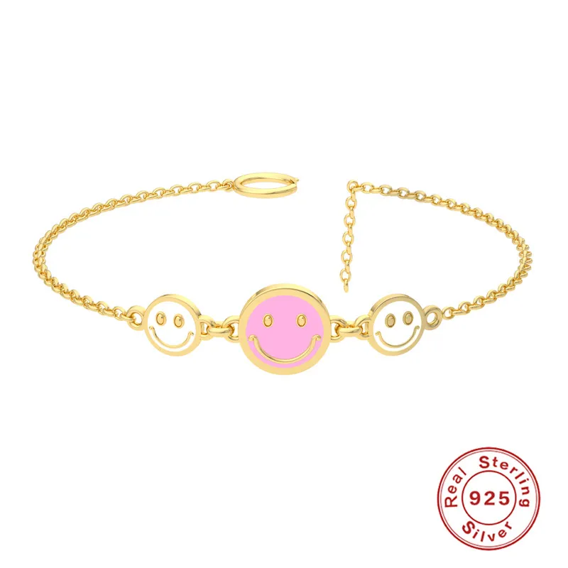 

Женский браслет из серебра 925 пробы, с синей улыбкой