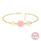 Женский браслет из серебра 925 пробы, с синей улыбкой