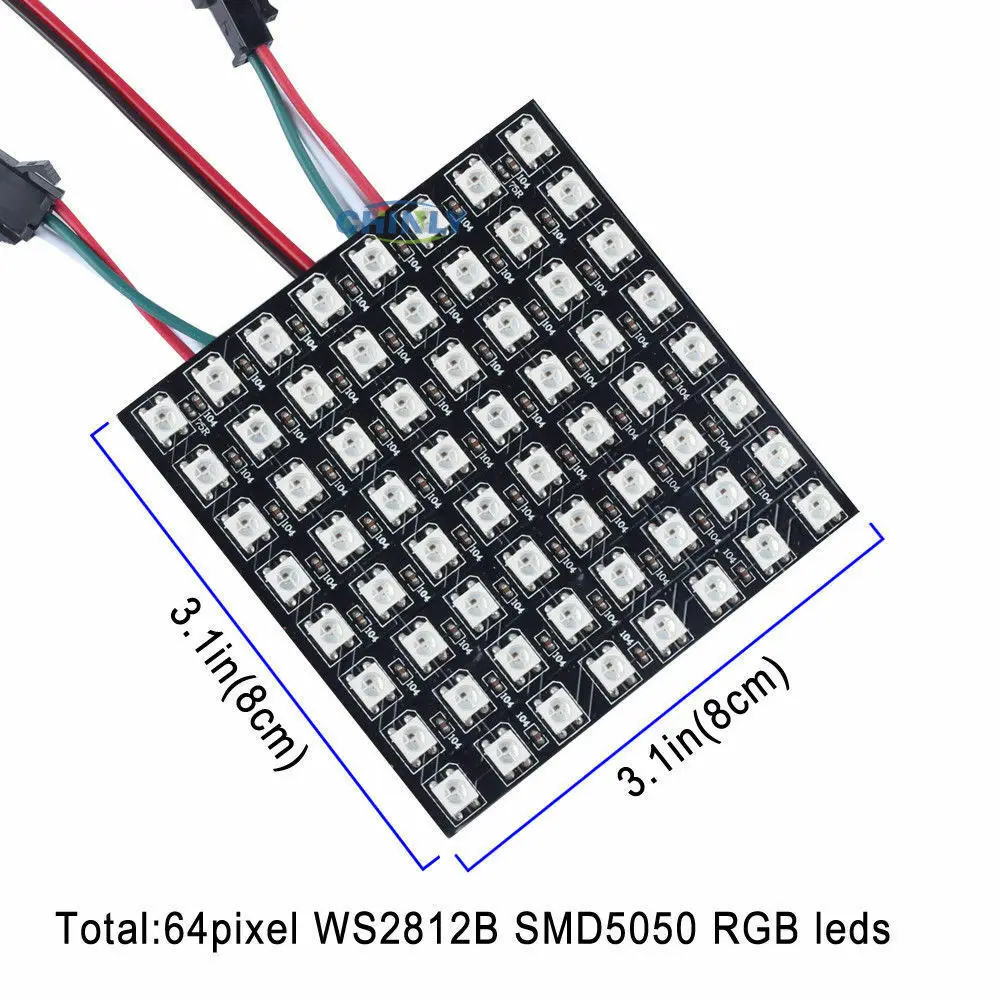Светодиодная цифровая панель WS2812B 5 в постоянного тока гибкий экран 5050 RGB