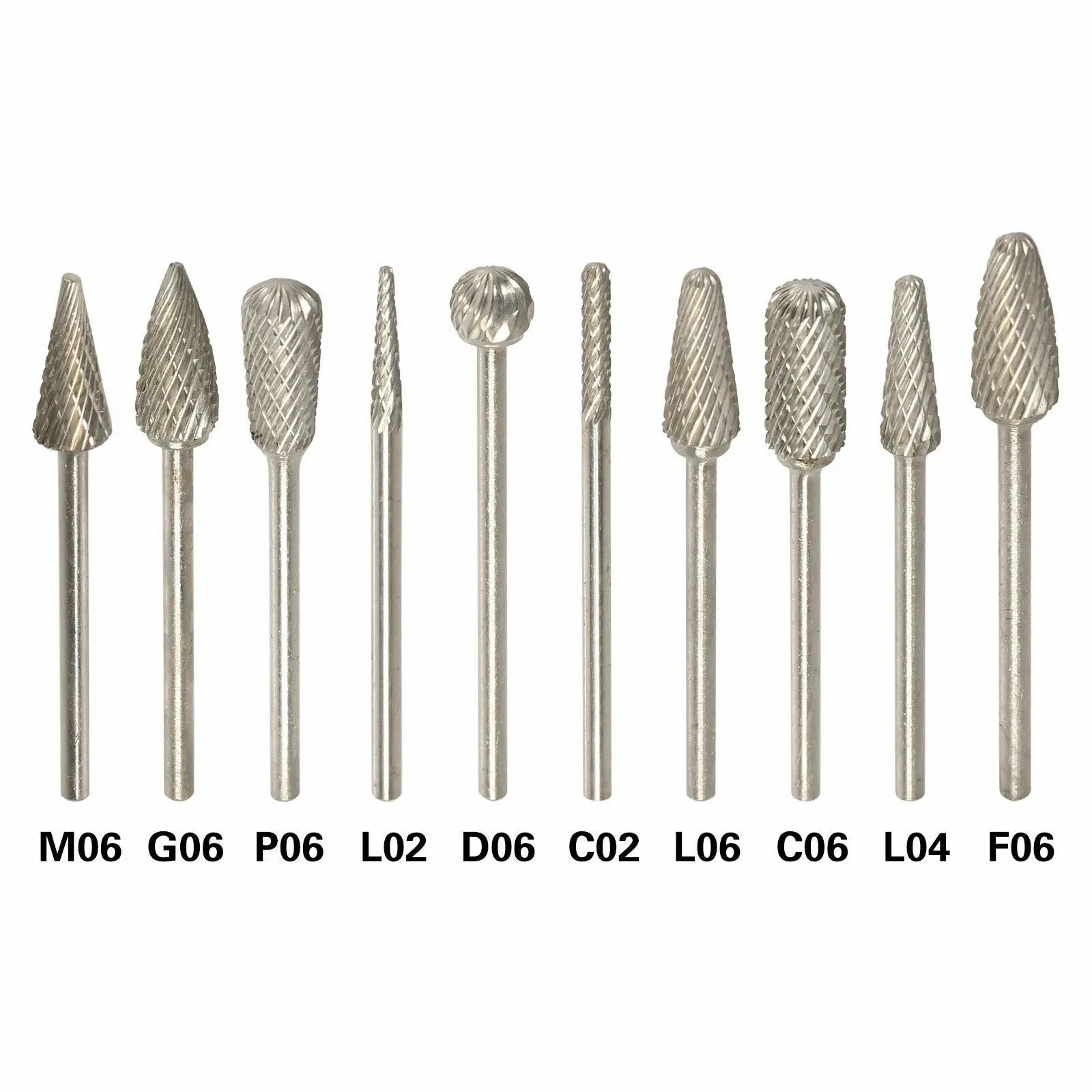 10PCS Mixed Type Dental Tungsten Carbide Drills/Burs fit Lab Polishing Marathon 2.35mm HP | Красота и здоровье