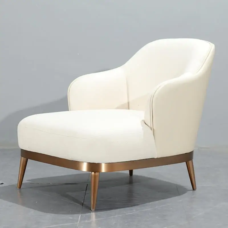 U BEST Золотая основа серый/белый бархатный стул для отдыха лобби современный