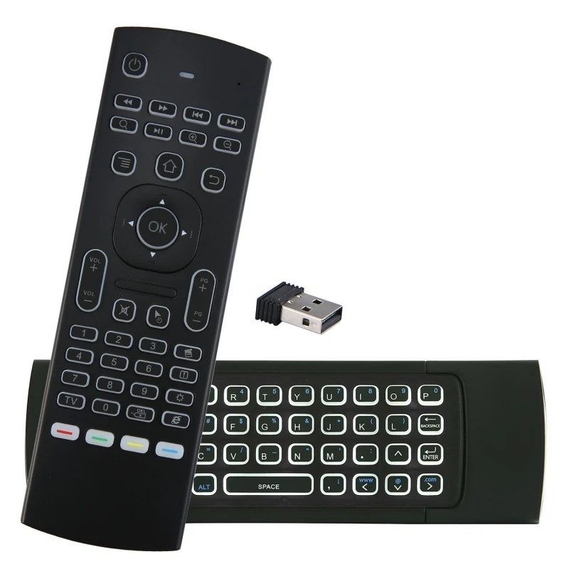 MX3 воздушная мышь с подсветкой умный пульт дистанционного управления 2 4G RF