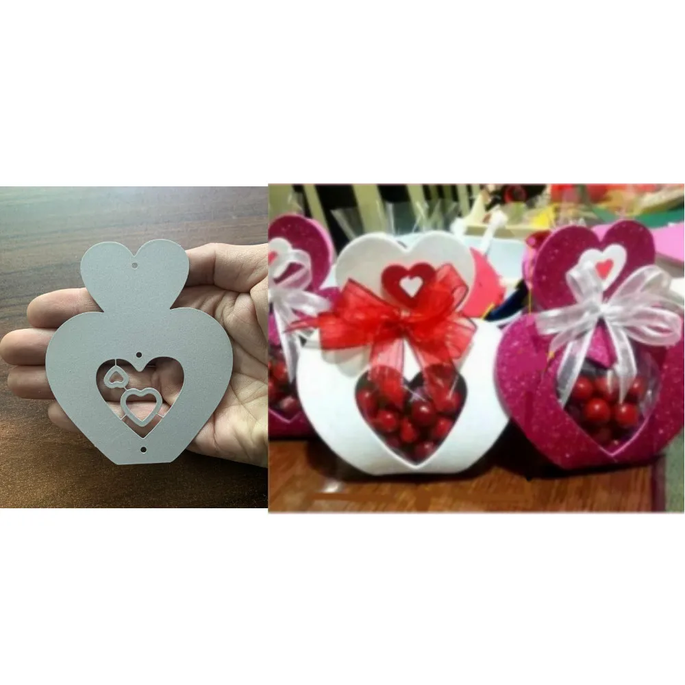 Любящее сердце Милая коробка для сладостей металлический Трафаретный вырубной