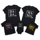 Летняя модная одежда для мамы, папы, пары, одежда для брата, сестры, детей, подростков, 100% хлопок, одежда с коротким рукавом