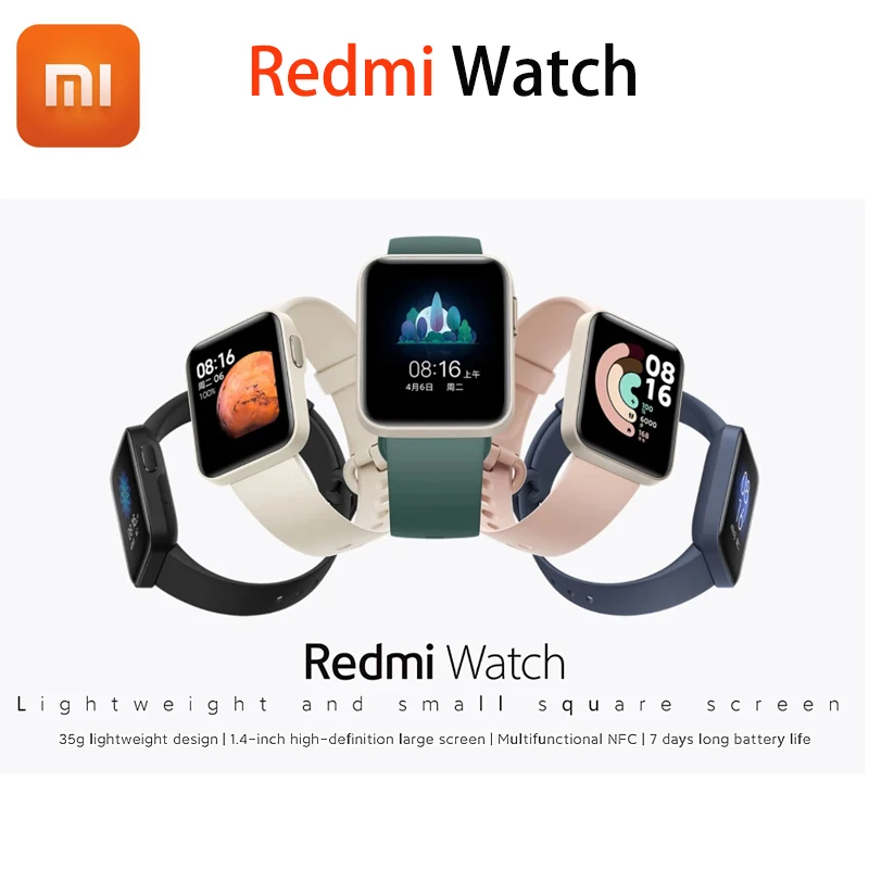 

Смарт-часы Xiaomi Redmi водонепроницаемые, NFC, IP68, 1,4 дюйма
