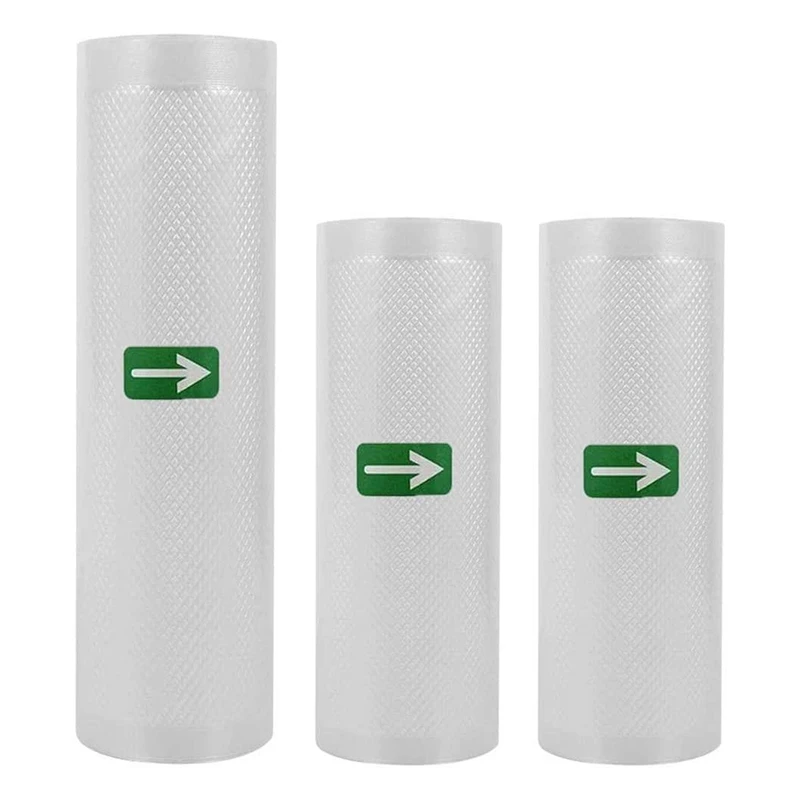 

3 Roll of Food Vacuum Sealing Machine Bag Thick Texture Vacuum Bags for Food Preservation with Vacuum Sealing Machine