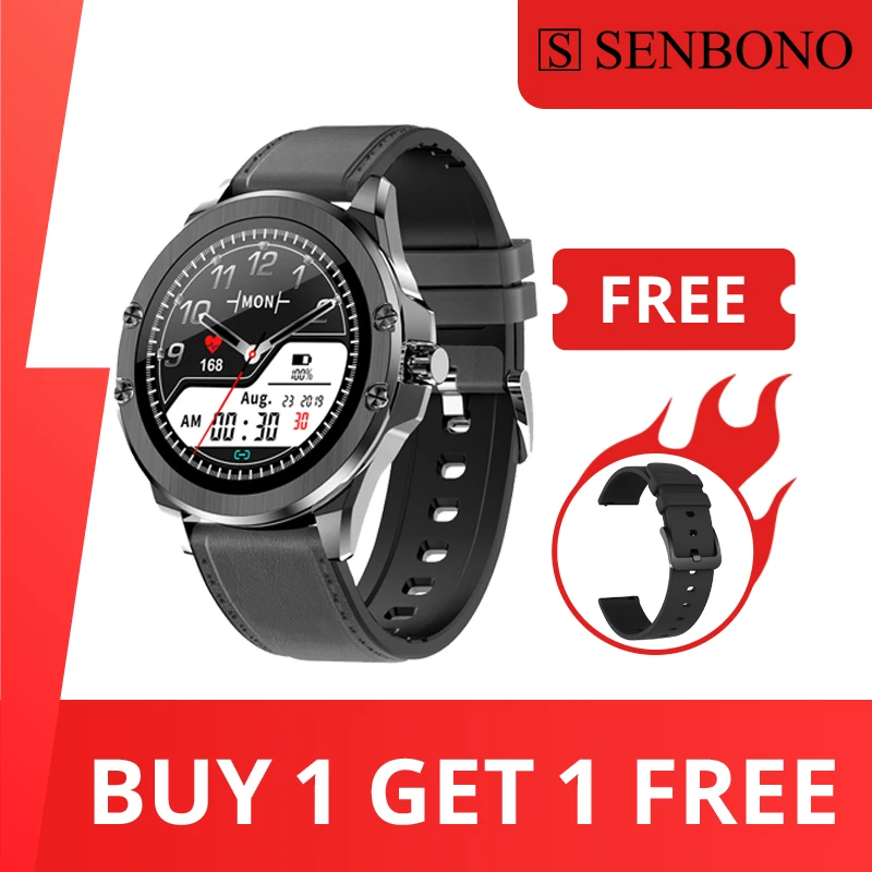 

SENBONO New Smart Watch Men Heart Rate Blood Pressure Monitor Calls Reminder Sports Fitness Smartwatch Women For Android iOS