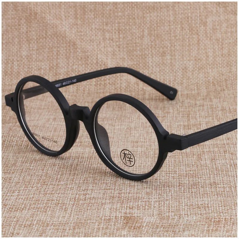 Zerosun ацетатные круглые очки мужские винтажные поддельные деревянные зерна по