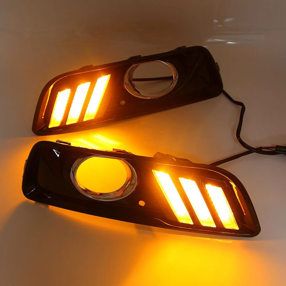 

2Pcs LED Daytime Running Lights DRL Fog Lamp for Chevrolet chevy Malibu 2011 2012 2013 2014 2015 With Yellow Signal