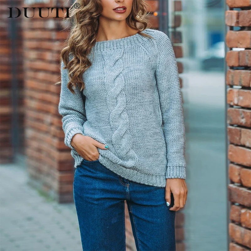 2019 New Womens Sexy Small Backless Twisted Knit Sweater Casual Long Sleeve O-neck Pullover Jumpers Autumn Top D30 | Женская одежда