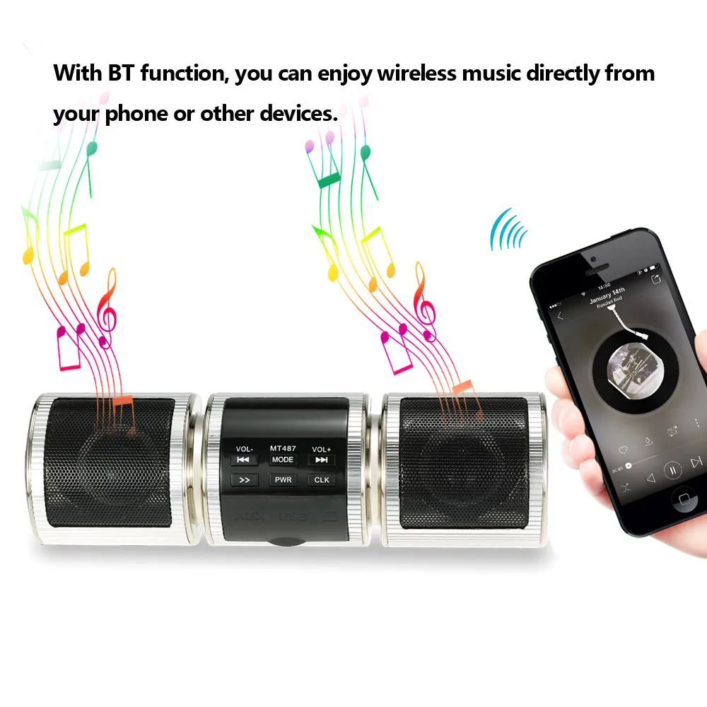 Высокоточная стереосистема для мотоцикла Водонепроницаемый MP3-плеер динамик