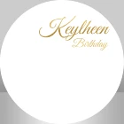 Sensfun продано белое и Золотое письмо вечеринка в честь Дня Рождения круглая декорация баннер круглая задняя крышка