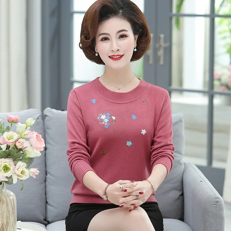 Зимний женский свитер платье для мамы новый теплый пуловер Bao короткий вязаный