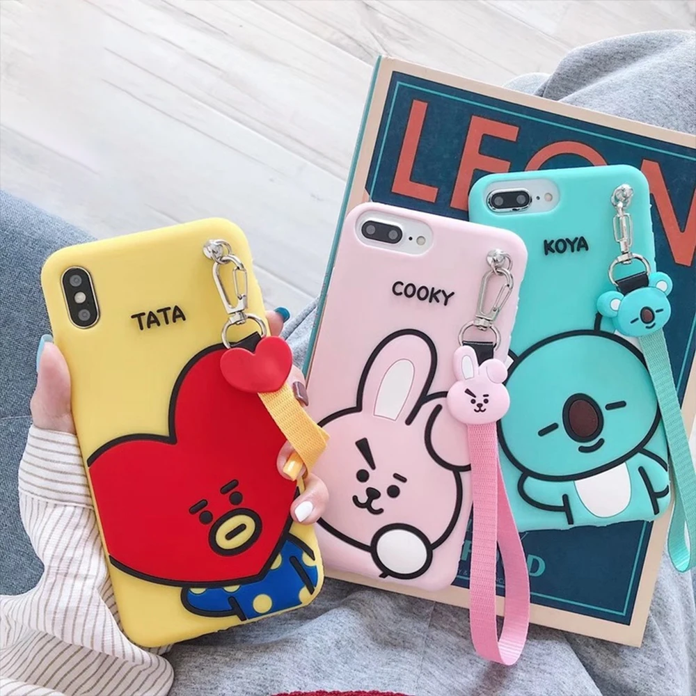 

KISSCASE Cartoon TPU Phone Cases for iPhone 11 Pro Max XS Max 7 Plus/8 Plus 6 Plus 6/6S XR X/XS with Small Lanyard Cases