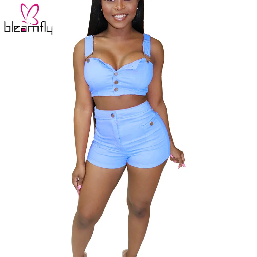 2019 Женский Летний Новый топ на бретельках и шорты молнии комплект из двух