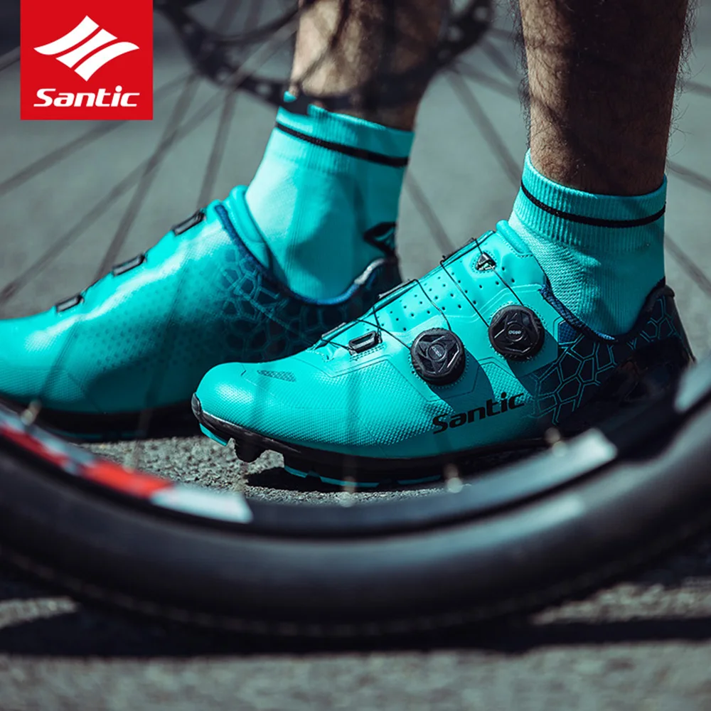 Мужская обувь для велоспорта SANTIC, MTB, 12 класс, углеродное волокно, обувь для велоспорта, Ультралегкая, самофиксирующаяся, профессиональная обувь для горного велосипеда