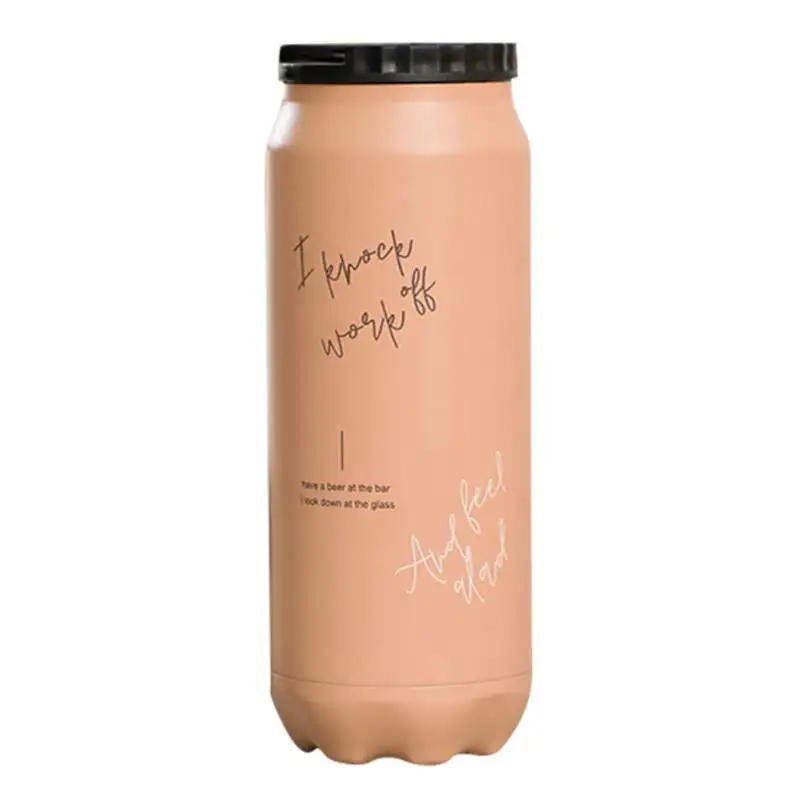 Orange 500ml Новинка года. Двухслойная вакуумная колба из нержавеющей стали. Спортивная портативная Вакуумная чашка с жемчужным узором. Вакуумная чашка большой емкости - Цвет: Orange 500ml